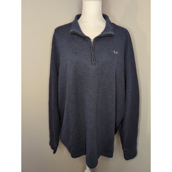 Vineyard Vines Other - Vineyard Vines preppy mens quarter zip navy saltwater sweatshirt pullover XXL